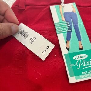 Red, Brand New Old Navy Ankle Length Pants
